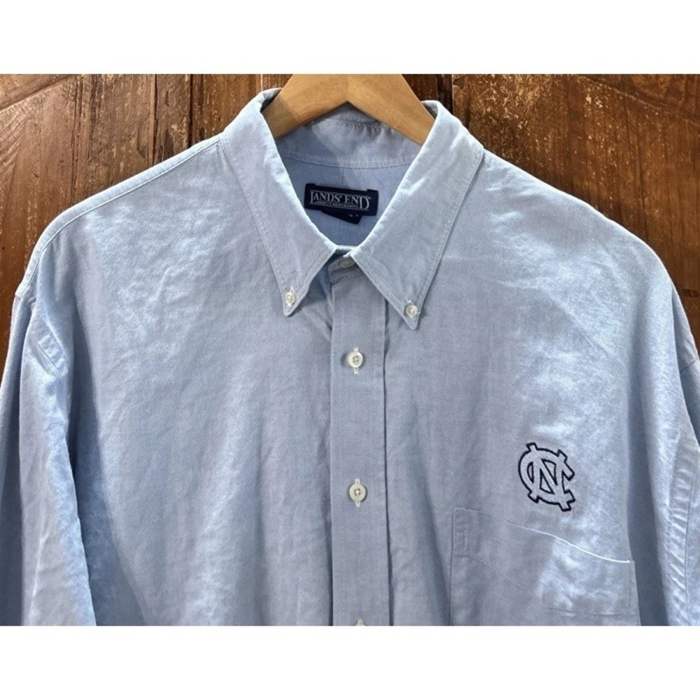 Mens UNC Lands End L/S Button Down Oxford Sz 18 University Of North Carolina 2XL
